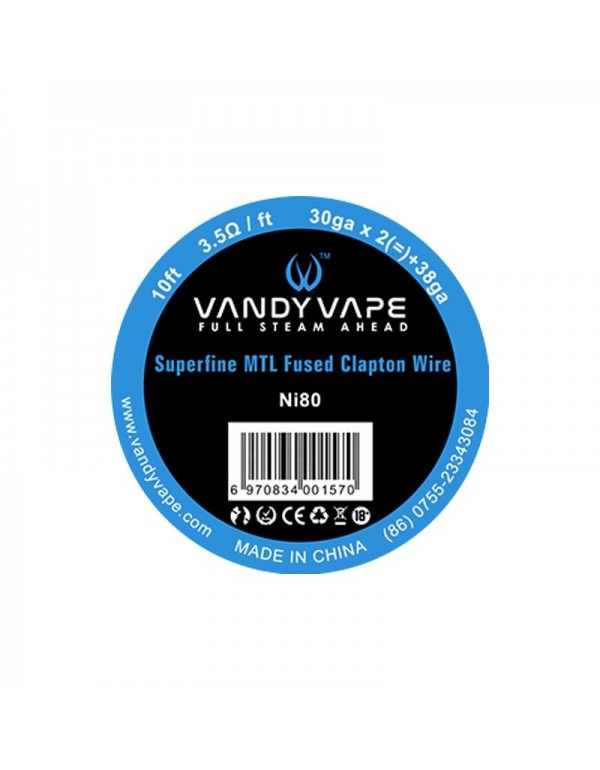 Vandy Vape Superfine MTL Fused Clapton Wire 3.50 ...